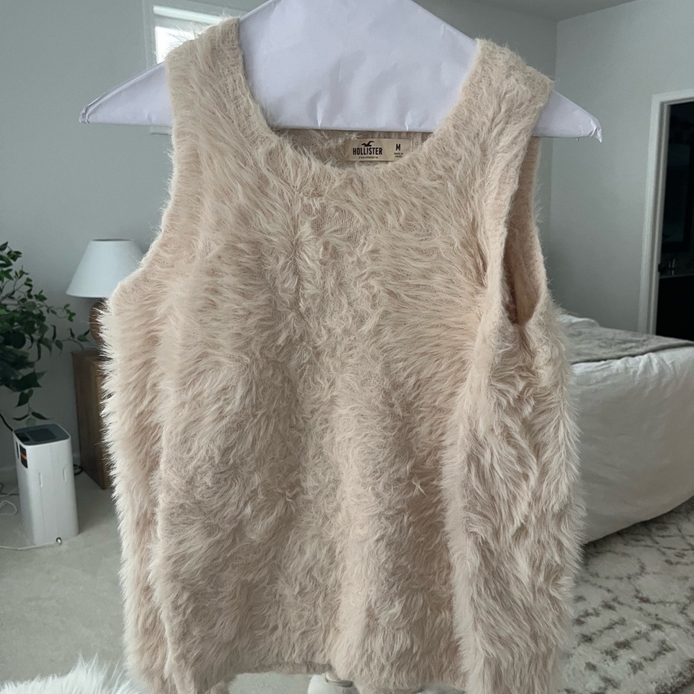 Hollister Fuzzy Cream Sweater